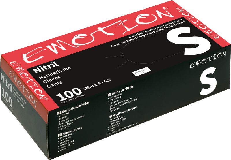Emotion - Nitril Handschuhe ungepudert schwarz - S