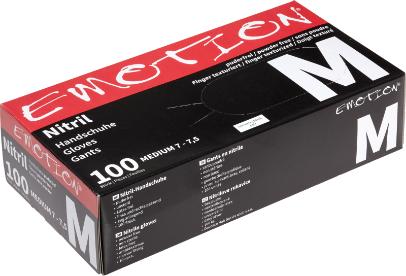 Emotion - Nitril Handschuhe ungepudert schwarz - M