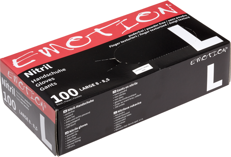 Emotion - Nitril Handschuhe ungepudert schwarz - L