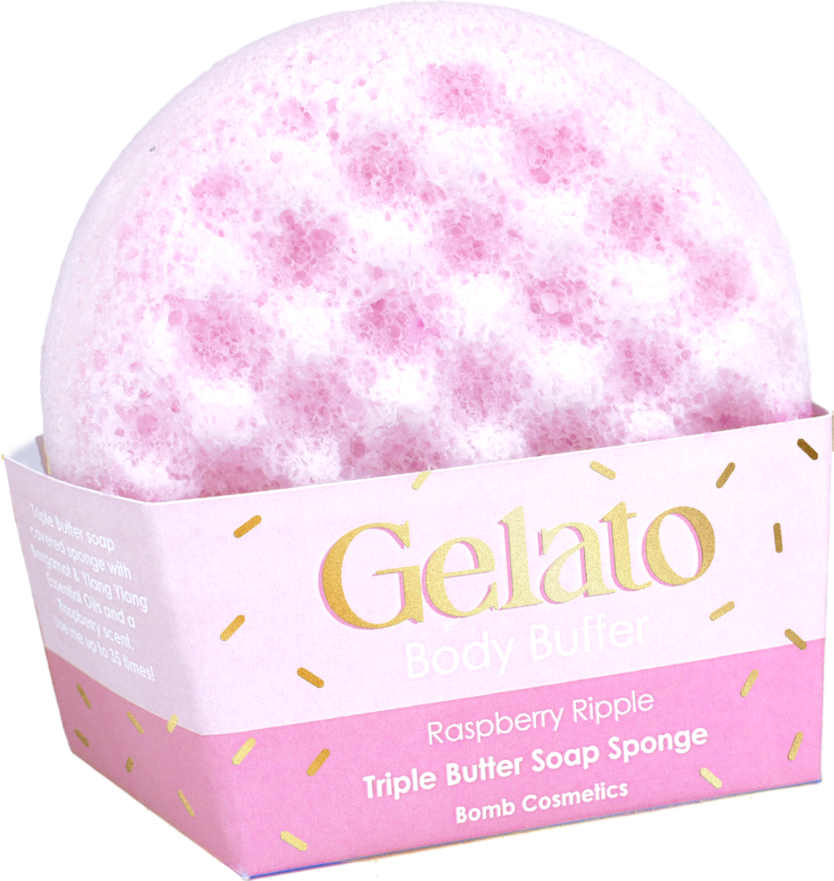 Bomb Cosmetics - Raspberry Ripple Gelato - Body Buffer