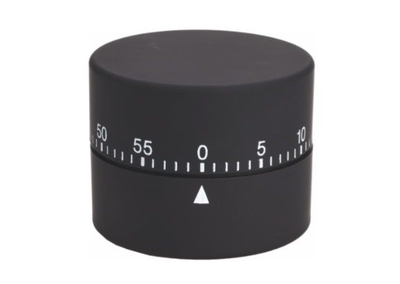 Efa - Timer rund, schwarz